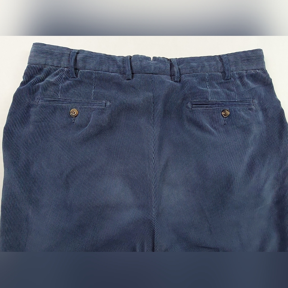 Peter Millar Nanoluxe Corduroy Pants Mens Size 36x34 Blue Straight Leg MF15B91 - Picture 8 of 12
